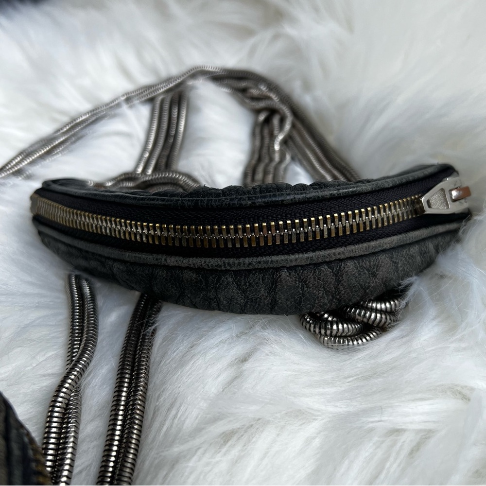 Alexander Wang Crossbody Bag Leather Distressed Grunge Rock - Picture 11 of 15